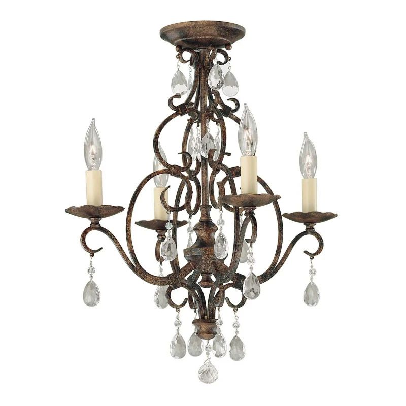 Feiss LED Kroonluchter | 4X E14 Max 60W | Dimbaar | Mocha Bronze