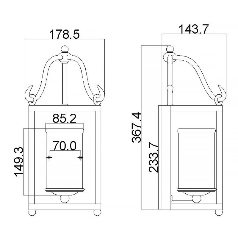 Feiss LED Wandlamp Declaration | 1X E14 Max 60W | Dimbaar | Antique Forged Iron