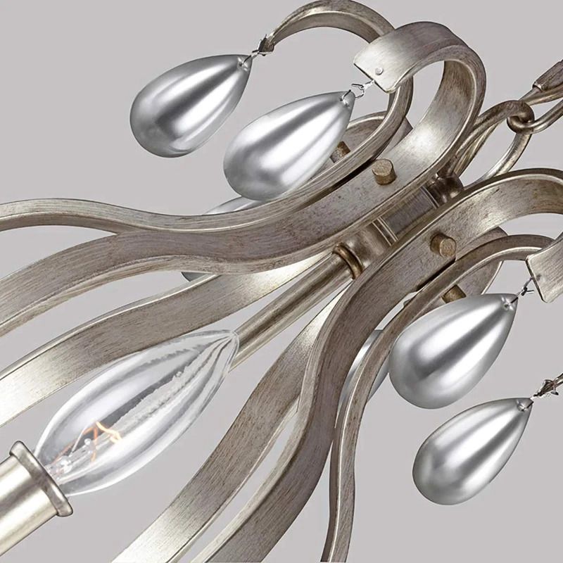 Feiss LED Kroonluchter | 9X E14 Max 60W | Dimbaar | Sunrise Silver