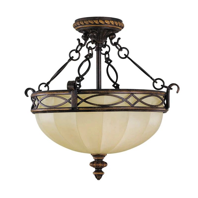Feiss LED Plafondlamp Drawing Room | 2X E27 Max 60W | Dimbaar | Walnut