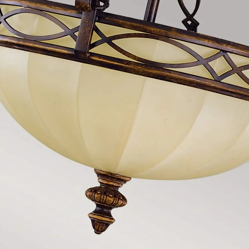 Feiss LED Plafondlamp Drawing Room | 2X E27 Max 60W | Dimbaar | Walnut