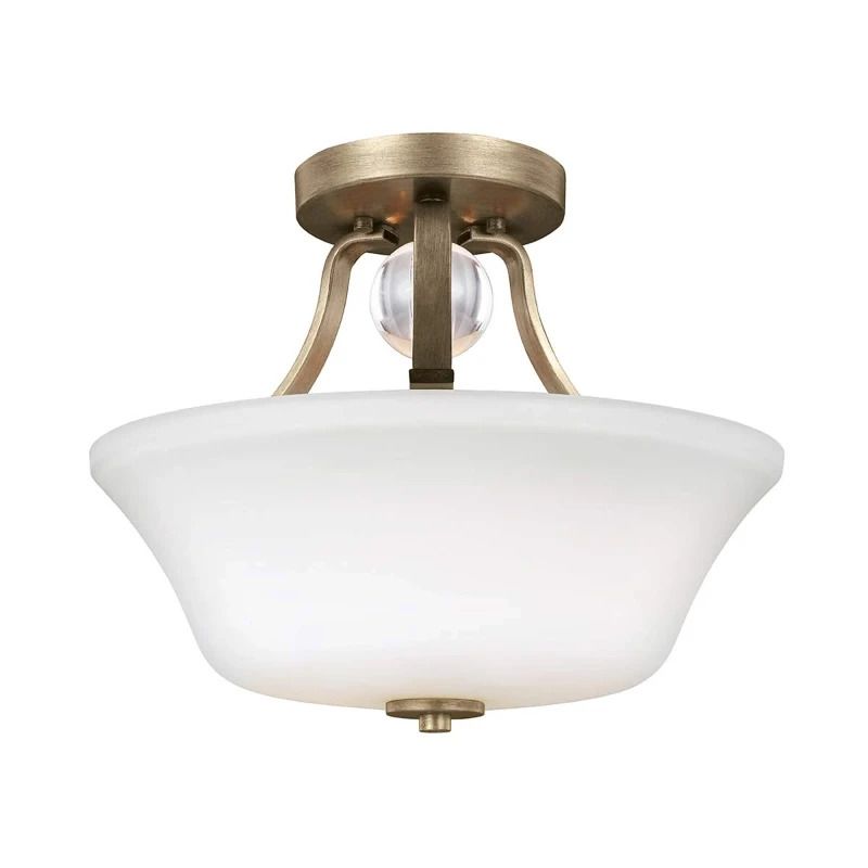 Feiss LED Plafondlamp Evington | 2X E27 Max 60W | Dimbaar | Sunset Gold