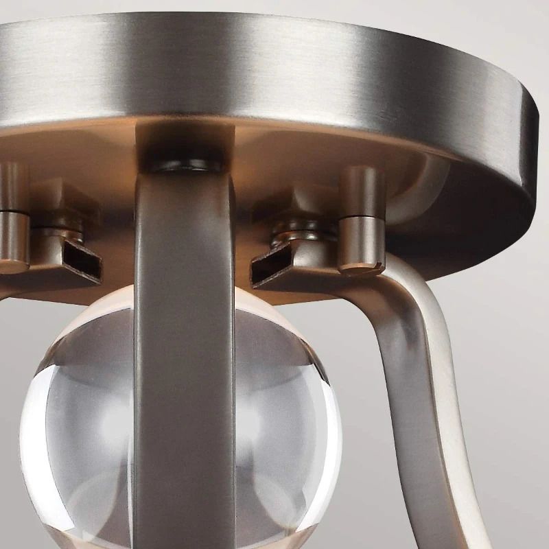 Feiss LED Plafondlamp Evington | 2X E27 Max 60W | Dimbaar | Satin Nickel