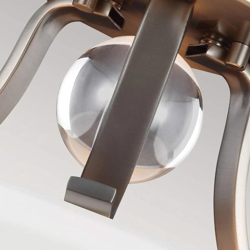 Feiss LED Plafondlamp Evington | 2X E27 Max 60W | Dimbaar | Satin Nickel