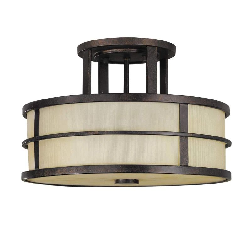 Feiss LED Plafondlamp Fusion | 3X E27 Max 60W | Dimbaar | Grecian Bronze