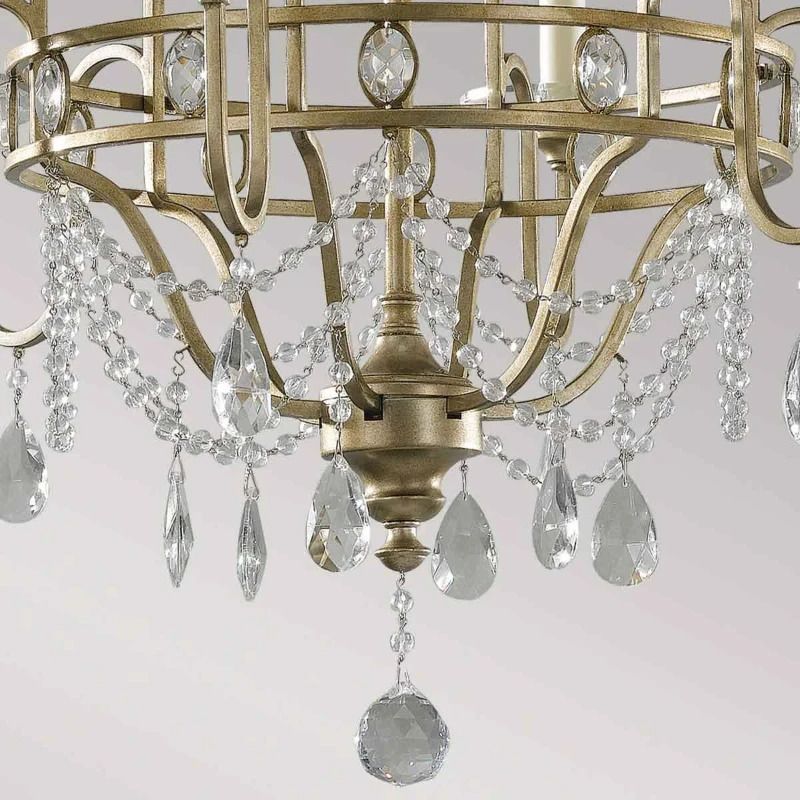 Feiss LED Kroonluchter | 6X E14 Max 60W | Dimbaar | Gilded Silver