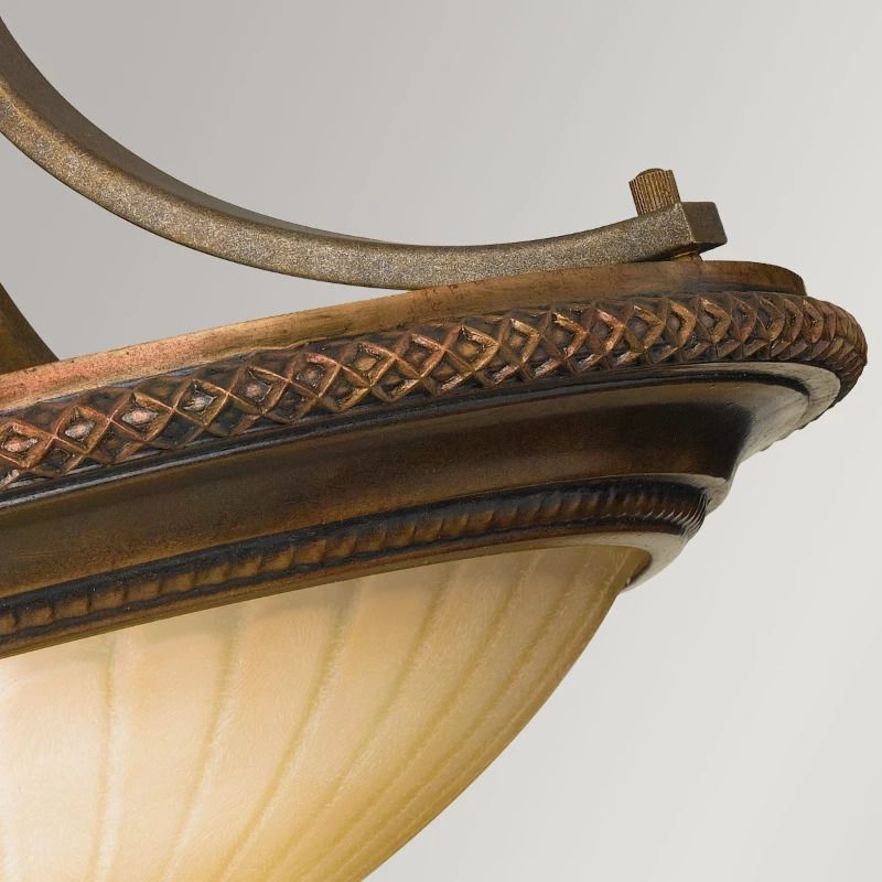 Feiss LED Plafondlamp Kelham Hall | 2X E27 Max 60W | Dimbaar | Firenze Gold/British Bronze