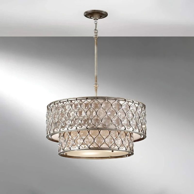 Feiss LED Kroonluchter | 6X E27 Max 60W | Dimbaar | Burnished Silver