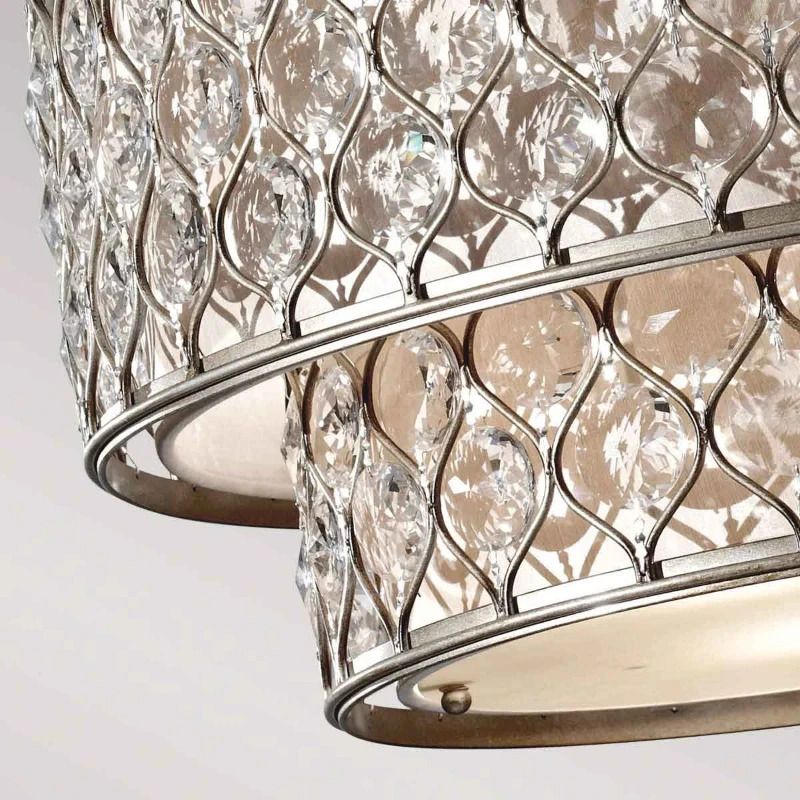 Feiss LED Kroonluchter | 6X E27 Max 60W | Dimbaar | Burnished Silver