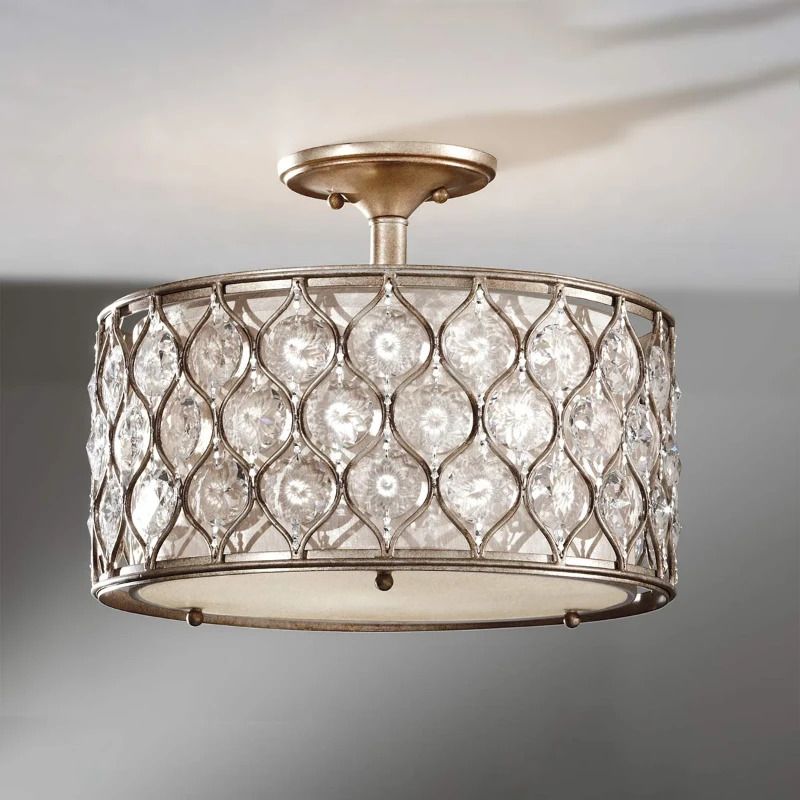 Feiss LED Plafondlamp Lucia | 3X E27 Max 60W | Dimbaar | Burnished Silver