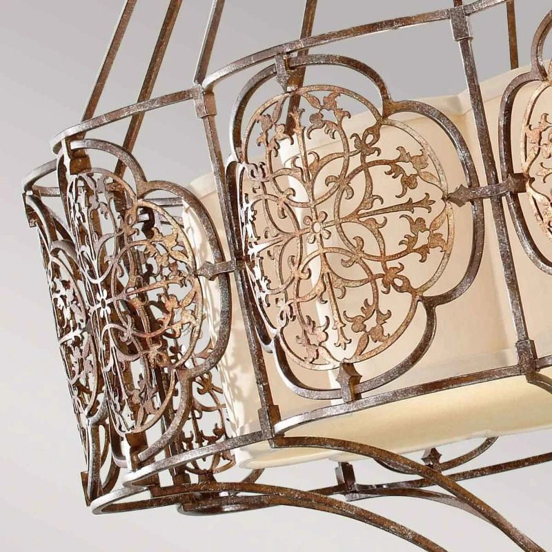 Feiss LED Kroonluchter | 4X E27 Max 60W | Dimbaar | British Bronze/Oxidized Bronze