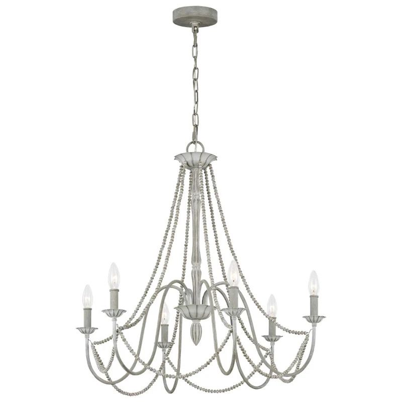 Feiss LED Kroonluchter | 6X E14 Max 60W | Dimbaar | Washed Grey