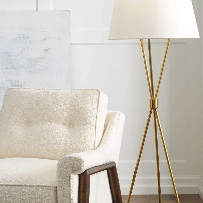 Feiss Staande LED Lamp Penny | 1X E27 Max 60W | Burnished Brass