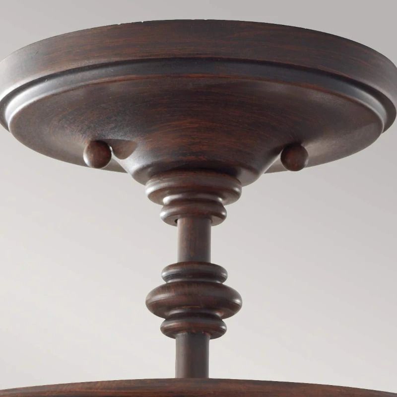 Feiss LED Plafondlamp Pickering Lane | 3X E14 Max 40W | Dimbaar | Heritage Bronze
