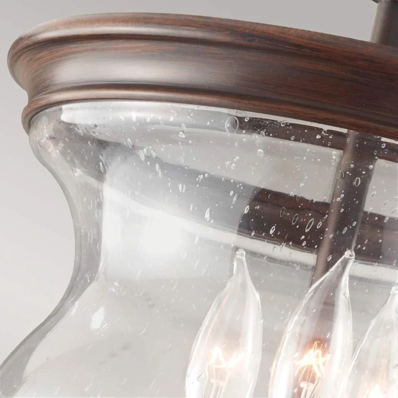 Feiss LED Plafondlamp Pickering Lane | 3X E14 Max 40W | Dimbaar | Heritage Bronze