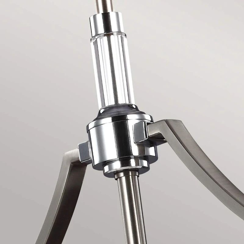 Feiss LED Kroonluchter | 3X E27 Max 60W | Dimbaar | Satin Nickel with Chrome
