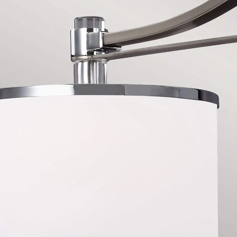Feiss LED Kroonluchter | 3X E27 Max 60W | Dimbaar | Satin Nickel with Chrome