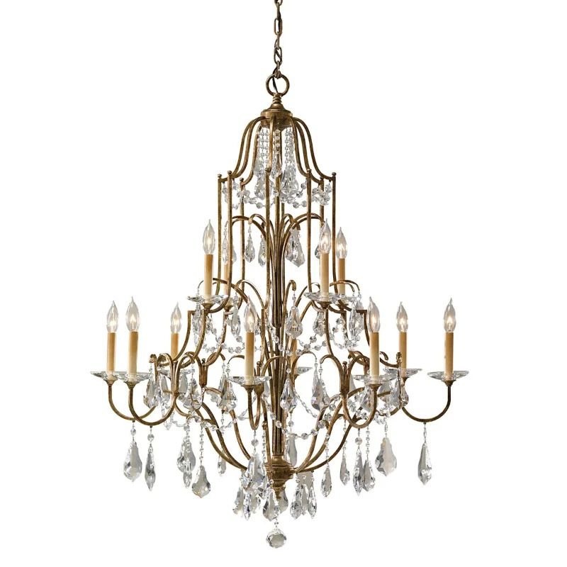 Feiss LED Kroonluchter | 12X E14 Max 60W | Dimbaar | Oxidized Bronze