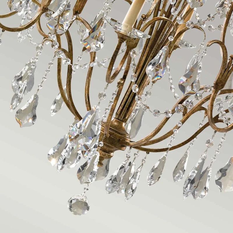 Feiss LED Kroonluchter | 12X E14 Max 60W | Dimbaar | Oxidized Bronze