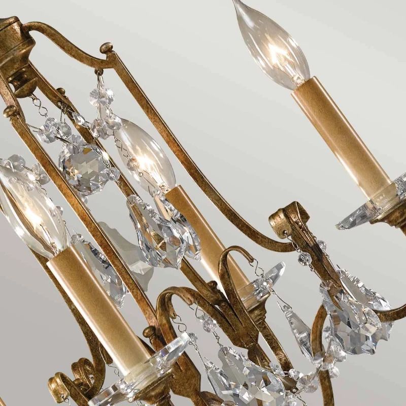 Feiss LED Kroonluchter | 4X E14 Max 60W | Dimbaar | Oxidized Bronze
