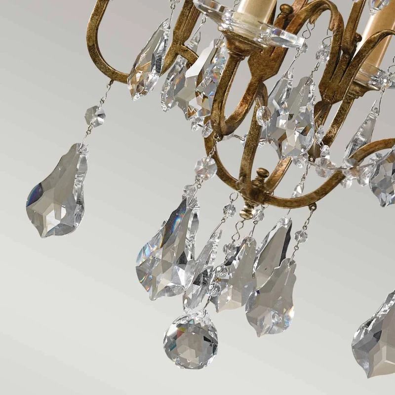 Feiss LED Kroonluchter | 4X E14 Max 60W | Dimbaar | Oxidized Bronze