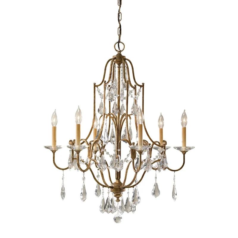 Feiss LED Kroonluchter | 6X E14 Max 60W | Dimbaar | Oxidized Bronze
