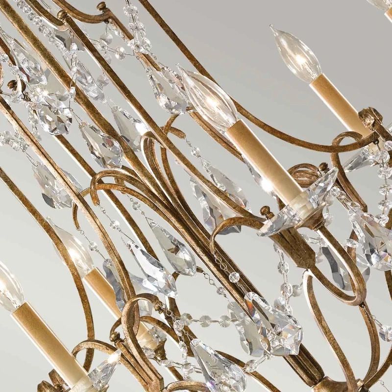 Feiss LED Kroonluchter | 6X E14 Max 60W | Dimbaar | Oxidized Bronze