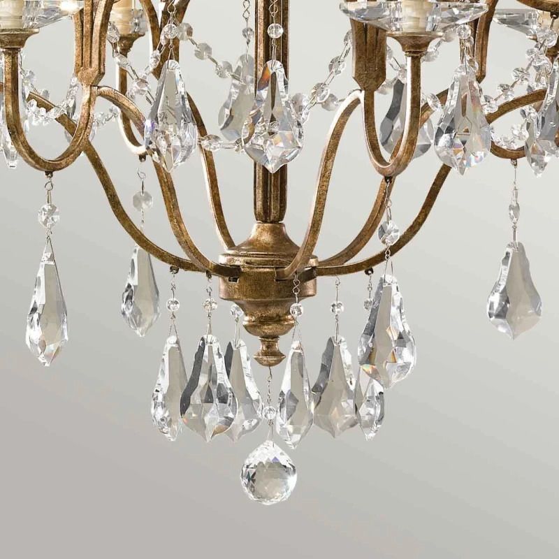 Feiss LED Kroonluchter | 6X E14 Max 60W | Dimbaar | Oxidized Bronze
