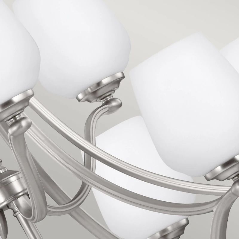 Feiss LED Kroonluchter | 9X E27 Max 60W | Dimbaar | Satin Nickel