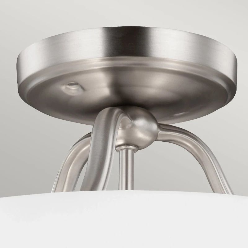 Feiss LED Plafondlamp Vintner | 3X E27 Max 60W | Dimbaar | Satin Nickel