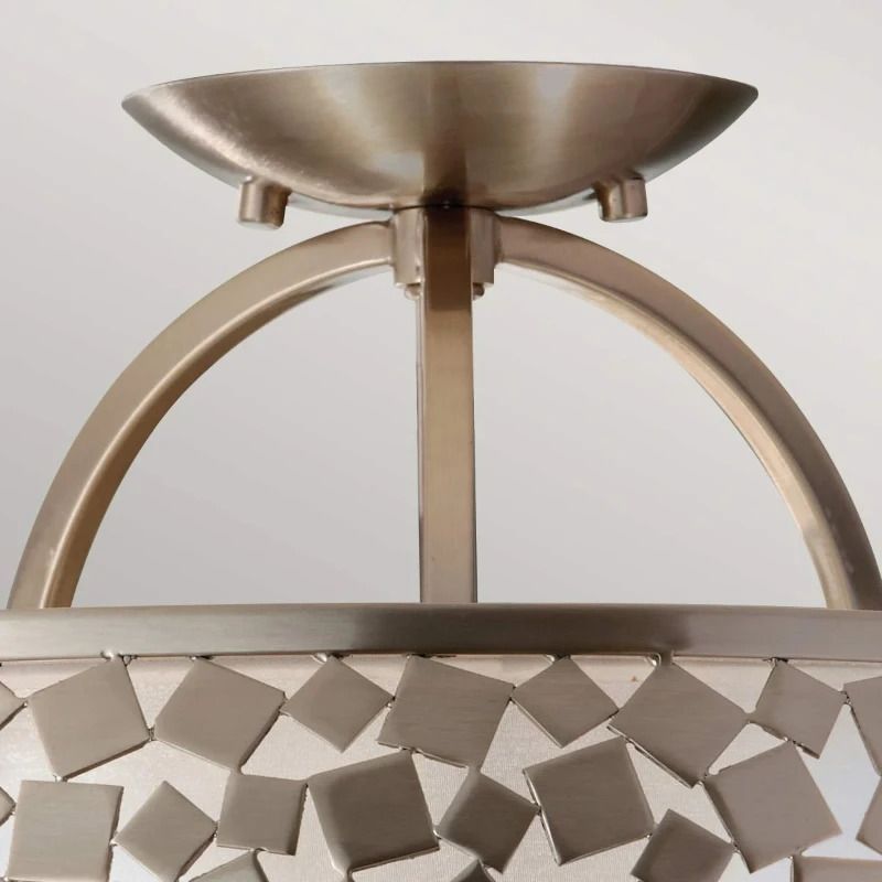 Feiss LED Plafondlamp Zara | 3X E27 Max 60W | Dimbaar | Brushed Steel