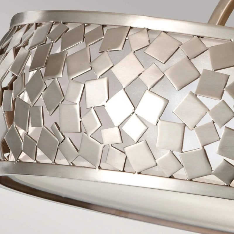 Feiss LED Plafondlamp Zara | 3X E27 Max 60W | Dimbaar | Brushed Steel