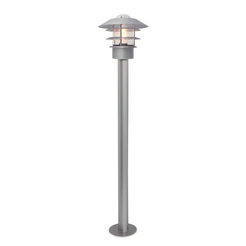 Elstead Lighting Mini LED Tuin Pilaar Helsingor | 1X E27 Max 60W | IP44 (Outdoor) | Silver