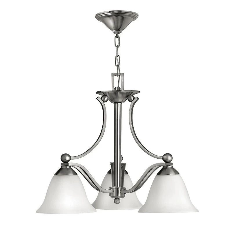 Hinkley LED Kroonluchter | 3X E27 Max 60W | Dimbaar | Brushed Nickel