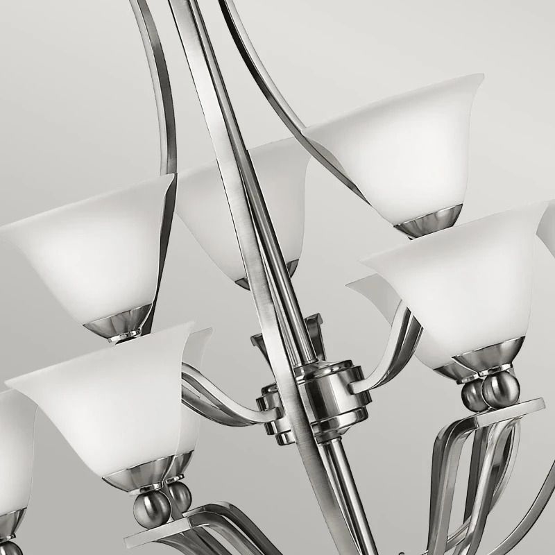 Hinkley LED Kroonluchter | 9X E27 Max 60W | Dimbaar | Brushed Nickel