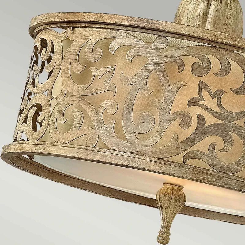 Hinkley LED Plafondlamp Carabel | 2X E27 Max 60W | Dimbaar | Brushed Champagne