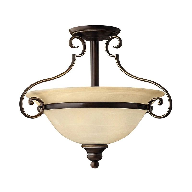 Hinkley LED Plafondlamp Cello | 2X E27 Max 60W | Dimbaar | Antique Bronze