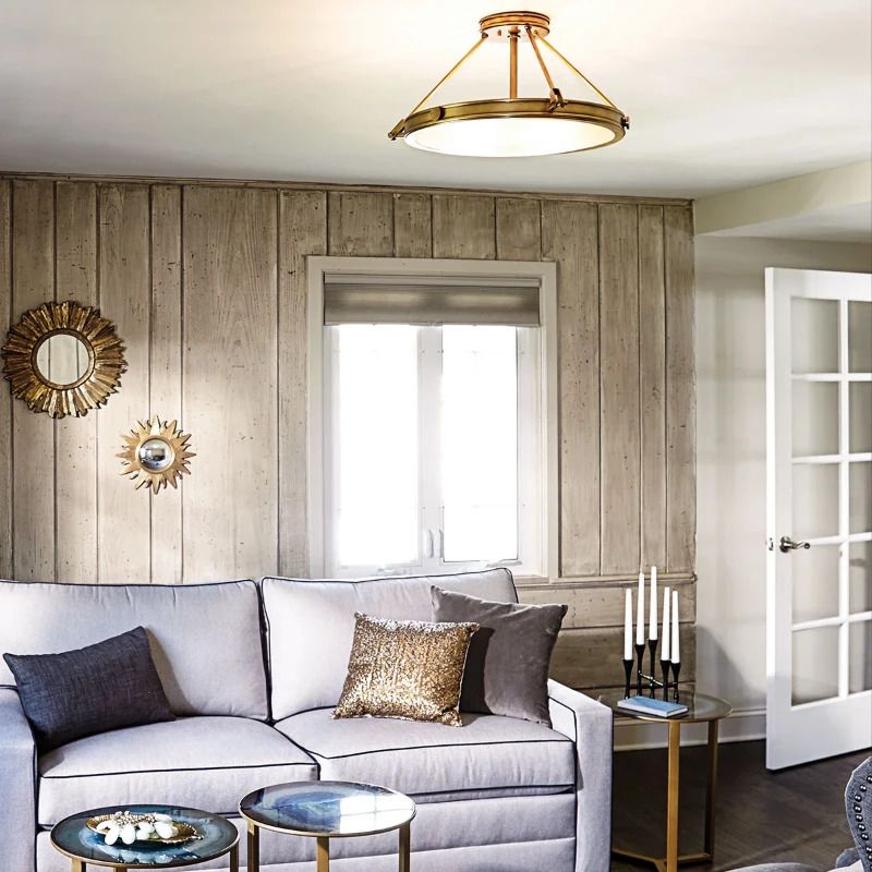 Hinkley LED Plafondlamp Collier | 4X E14 Max 40W | Dimbaar | Heritage Brass