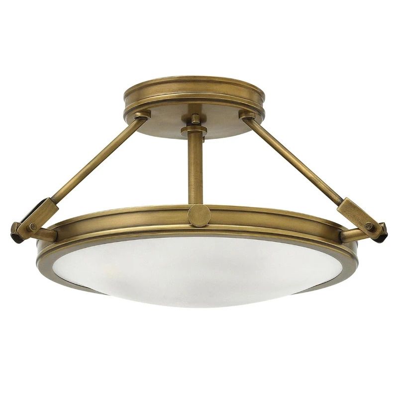 Hinkley LED Plafondlamp Collier | 3X E14 Max 40W | Dimbaar | Heritage Brass