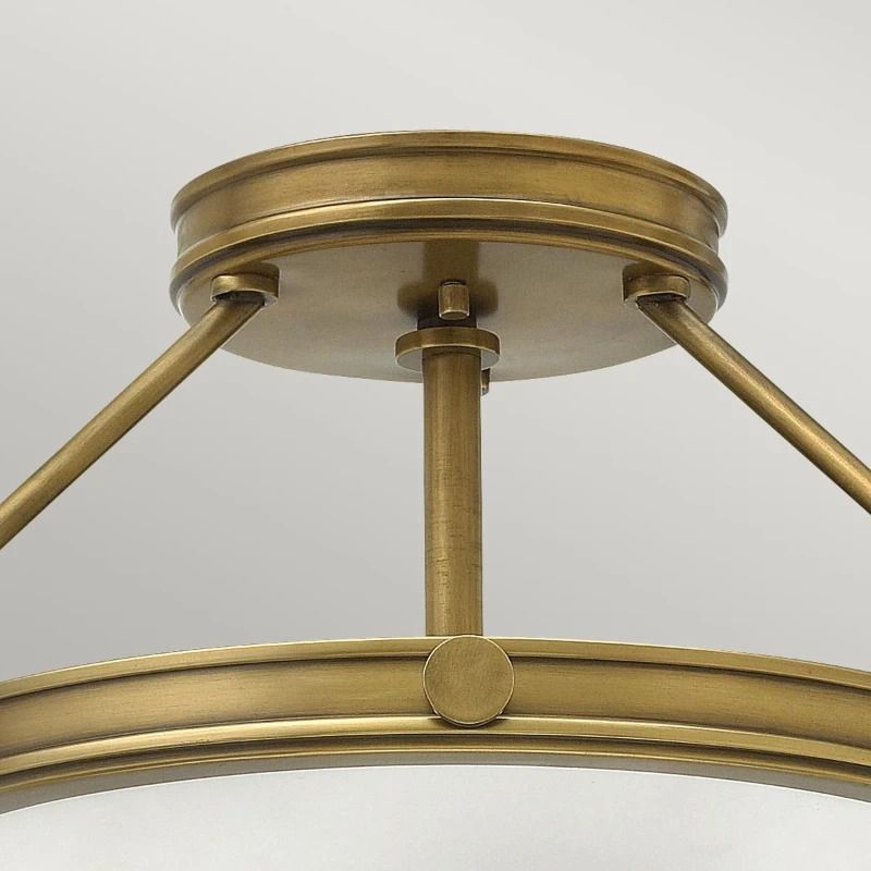 Hinkley LED Plafondlamp Collier | 3X E14 Max 40W | Dimbaar | Heritage Brass