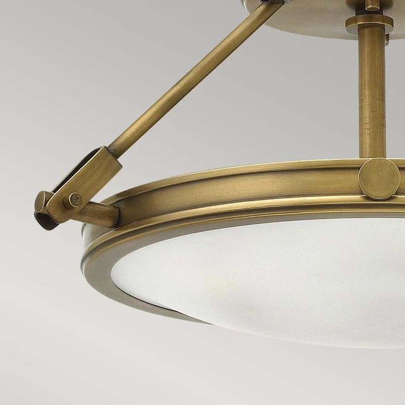 Hinkley LED Plafondlamp Collier | 3X E14 Max 40W | Dimbaar | Heritage Brass