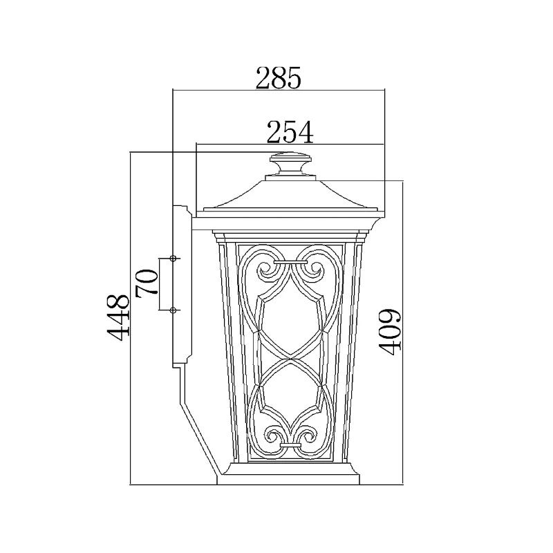 Hinkley LED Wand Buitenlamp Enzo | 1X E27 Max 100W | IP44 | Dimbaar | Autumn