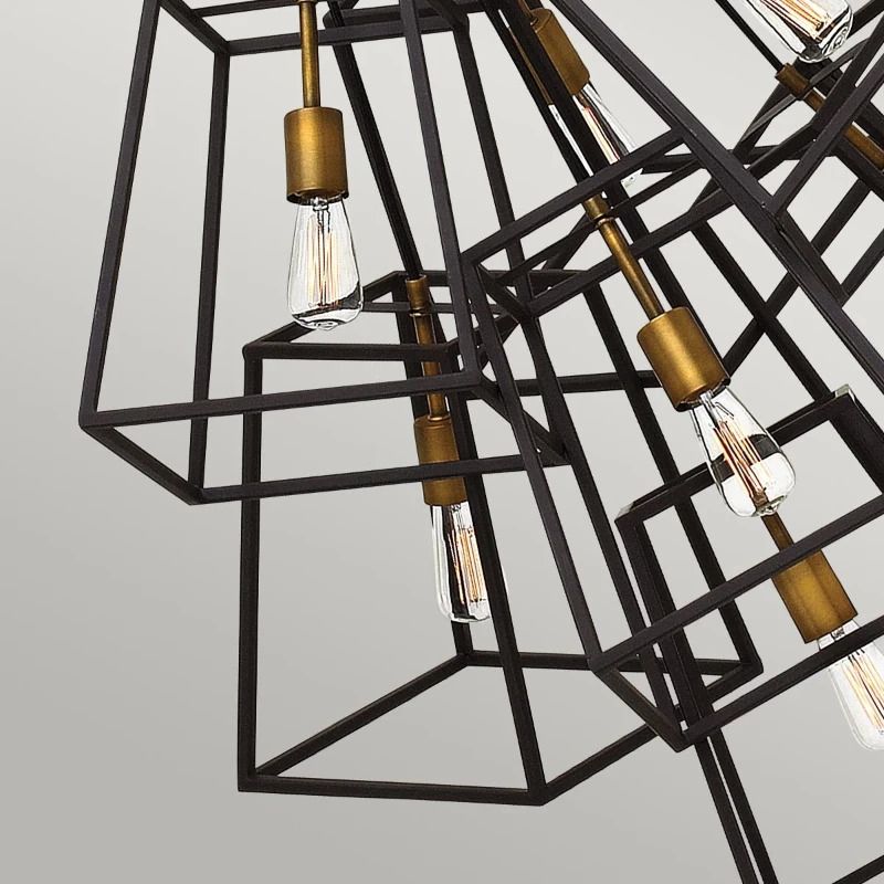 Hinkley LED Kroonluchter | 7X E27 Max 60W | Dimbaar | Bronze and Brass