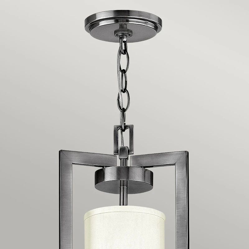 Hinkley LED Kroonluchter | 4X E27 Max 60W | Dimbaar | Antique Nickel, Ivory Shades