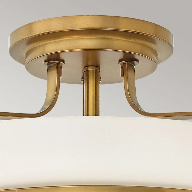 Hinkley LED Plafondlamp Harper | 3X E27 Max 60W | Dimbaar | Heritage Brass