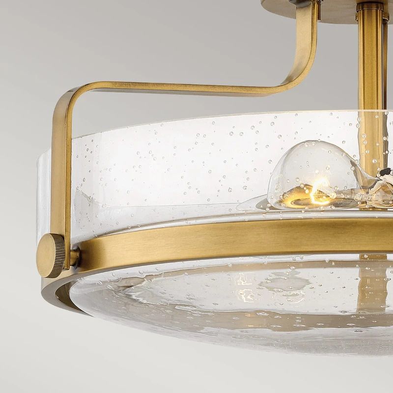 Hinkley LED Plafondlamp Harper | 3X E27 Max 60W | Dimbaar | Heritage Brass