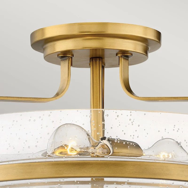 Hinkley LED Plafondlamp Harper | 3X E27 Max 60W | Dimbaar | Heritage Brass