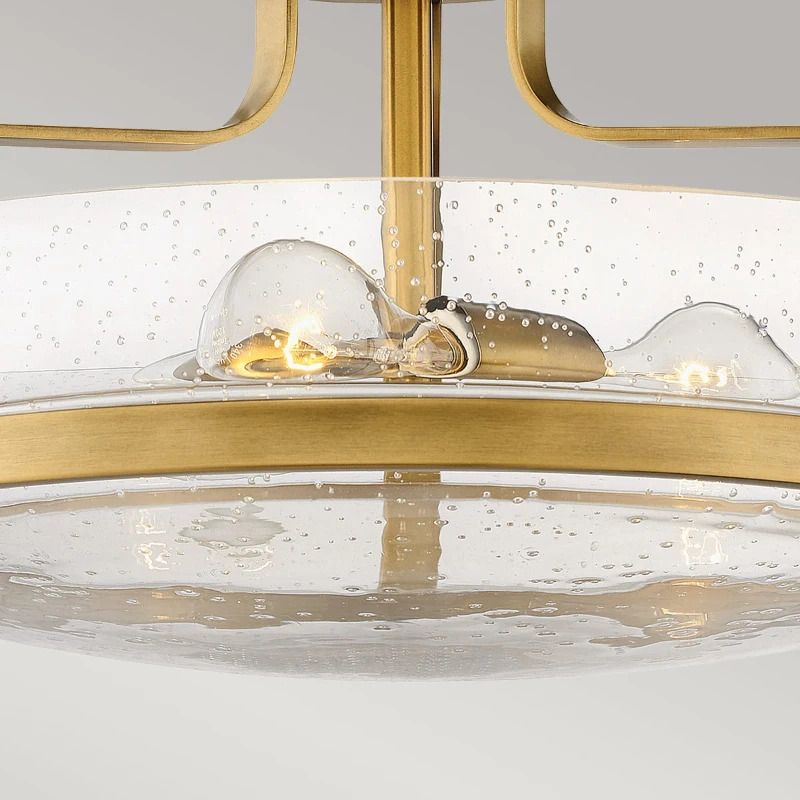 Hinkley LED Plafondlamp Harper | 3X E27 Max 60W | Dimbaar | Heritage Brass