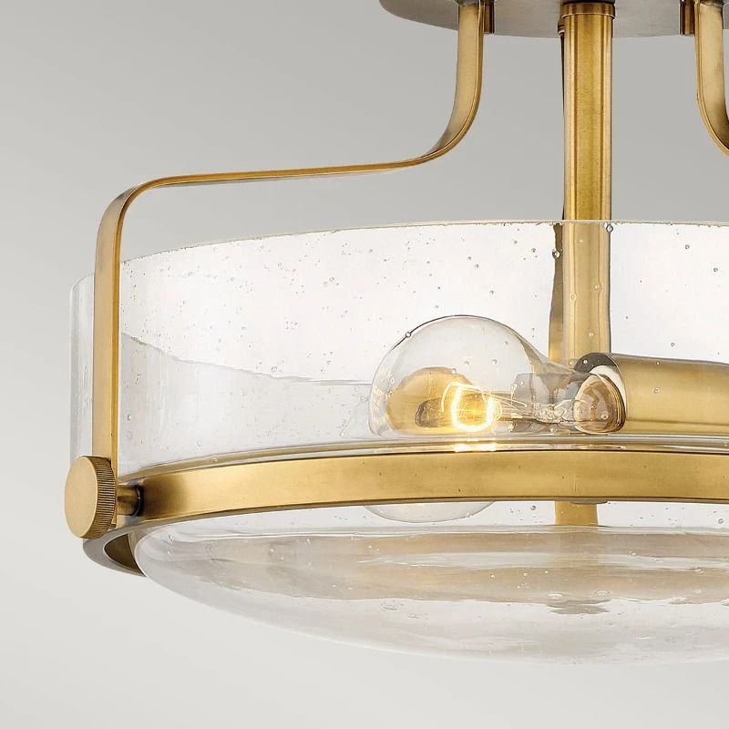 Hinkley LED Plafondlamp Harper | 3X E27 Max 60W | Dimbaar | Heritage Brass
