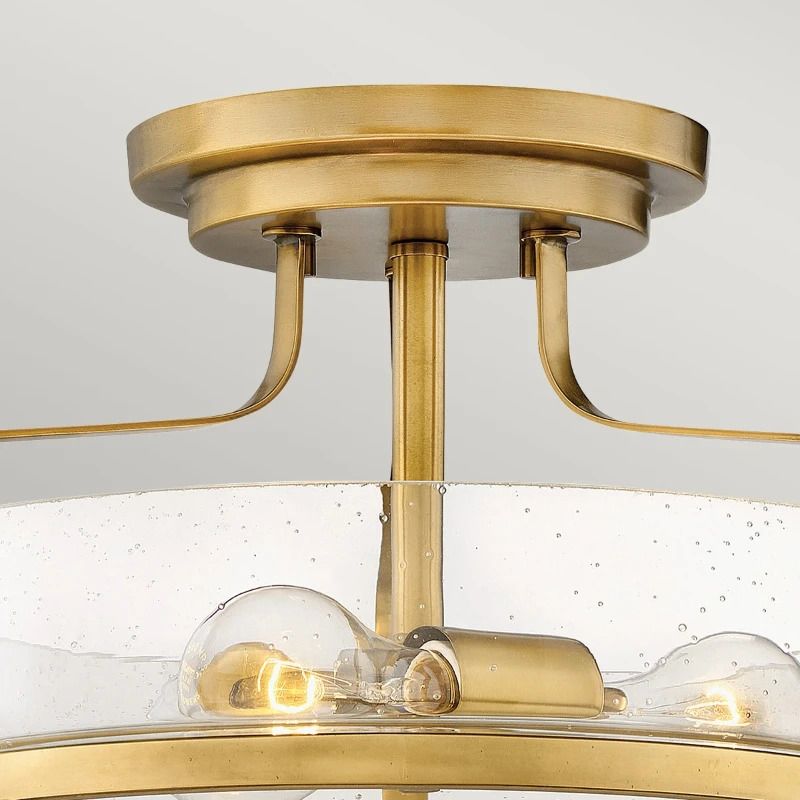 Hinkley LED Plafondlamp Harper | 3X E27 Max 60W | Dimbaar | Heritage Brass
